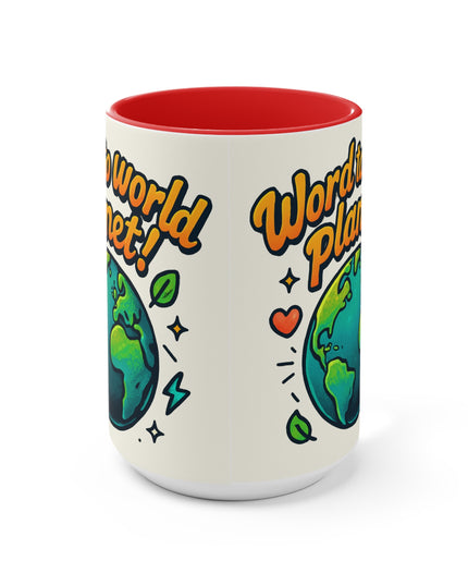 "Word to World Planet!" Accent Mug