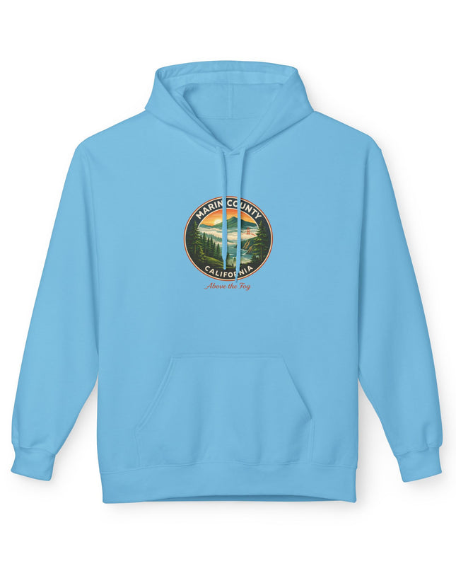 "Marin County, Above the Fog" Unisex Midweight Softstyle Fleece Hoodie