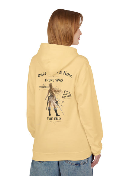 "She Saved Herself V1" (Ink both sides) Unisex Midweight Softstyle Fleece Hoodie