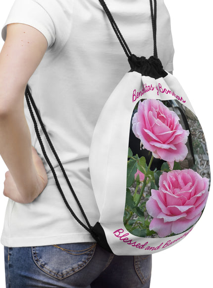 "Blessed and Beautiful" Drawstring Bag