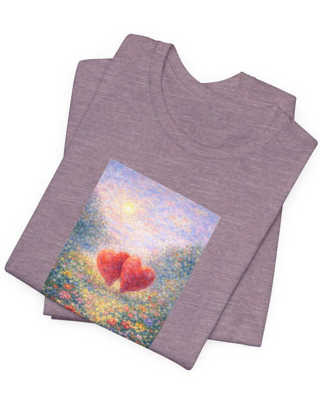 "Valentine's Day - Monet Style" Unisex Jersey Short Sleeve Tee
