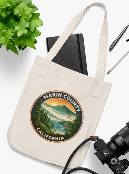 Copy of "Marin County, Above the Fog" Organic Canvas Tote Bag