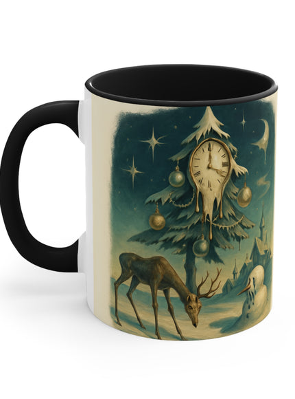 "Classic Christmas Scene (Salvador Dali Style)"  Accent Mug