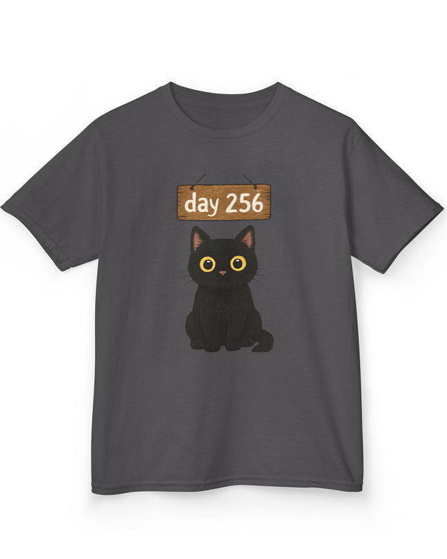Day 256, no blinking black cat Kids Heavy Cotton Tee by Gildan 5000B