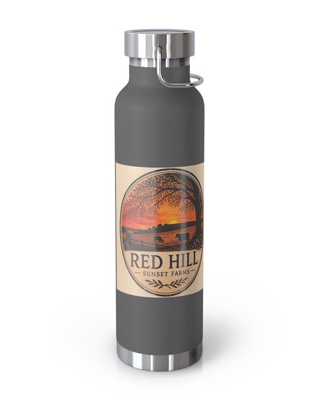 "Red Hill Sunset Farms" Copper Vacuum Insulated Bottle, 22oz