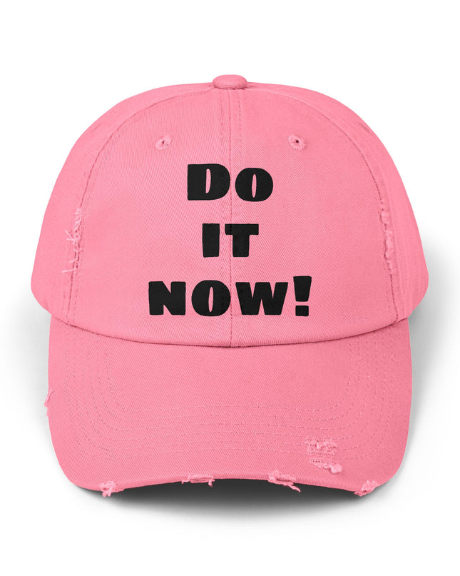 "Do it now!" Unisex Distressed Cap