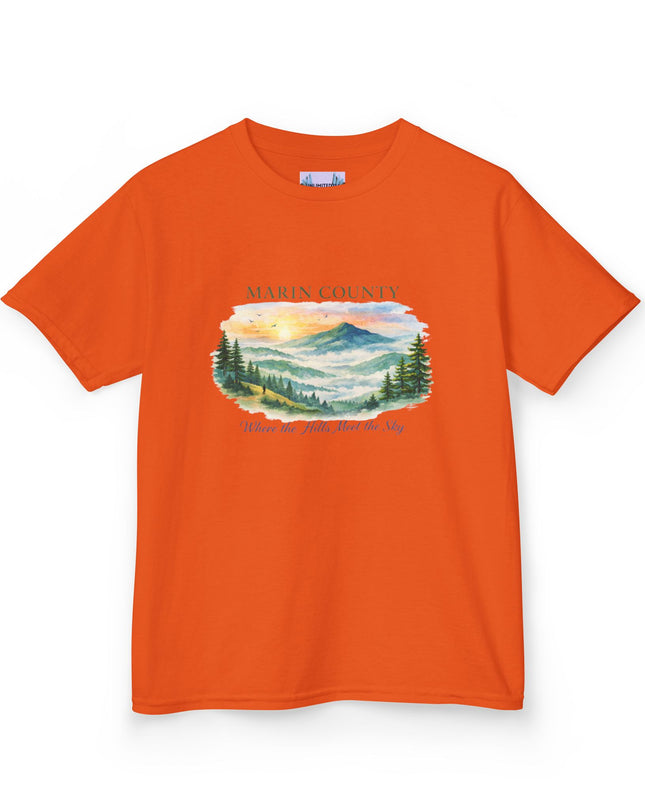 "Marin County, Where the Hills Meet the Sky" Kids Heavy Cotton Tee