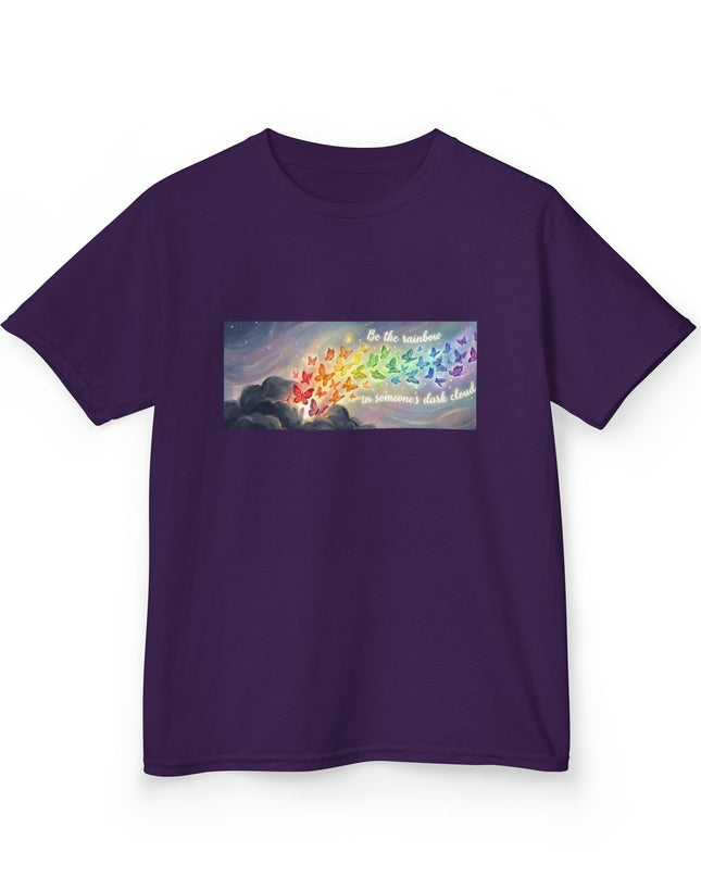 "Be the Rainbow in Someone's Dark Cloud" Kids Heavy Cotto Tee