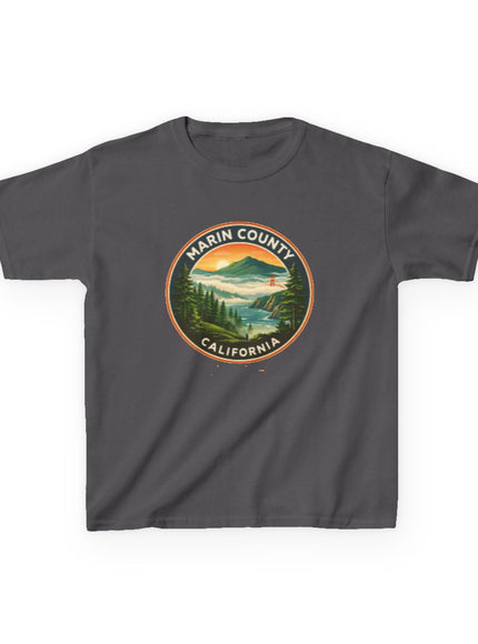 "Marin County, Above the Fog - no text" Kids Heavy Cotton Tee
