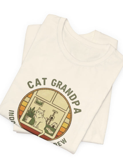 "Cat Grandpa Indoor Adventure Crew" Unisex Jersey Short Sleeve Tee