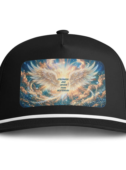 "Stronger and Wiser than Yesterday" Sunwashed Rope Cap
