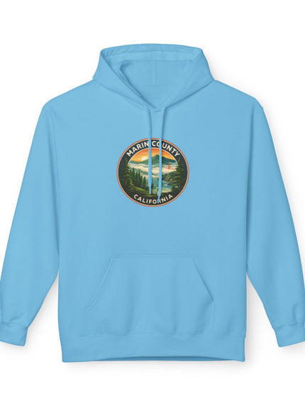 "Marin County, Above the Fog- no text" Unisex Midweight Softstyle Fleece Hoodie