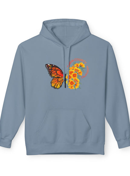 "Butterflies and Poppies Marin County, California" Unisex Midweight Softstyle Fleece Hoodie