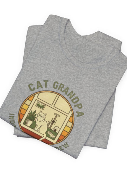"Cat Grandpa Indoor Adventure Crew" Unisex Jersey Short Sleeve Tee