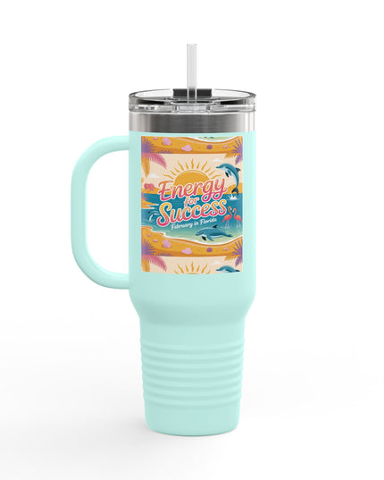 "February in Florida, Energy for Success" Insulated Travel Mug, 40oz