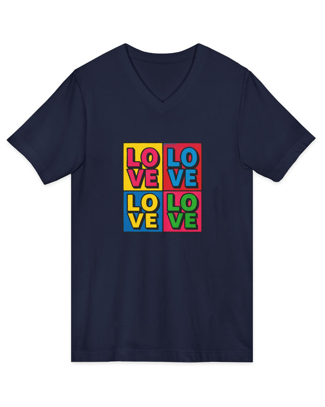 "Love, (Andy Warhol style)" Ladies' V-Neck T-Shirt