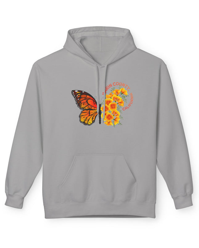 "Butterflies and Poppies Marin County, California" Unisex Midweight Softstyle Fleece Hoodie