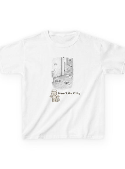 "Wasn't Me Kitty – Bathroom" Kids Heavy Cotton Tee