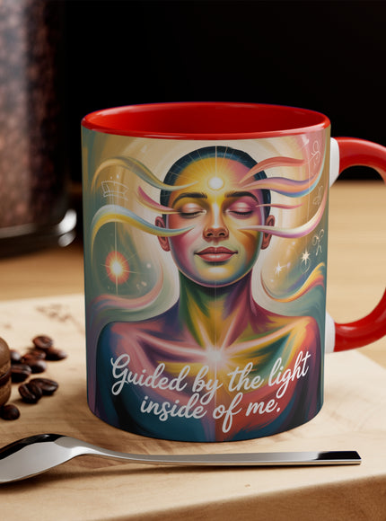 "Guided by the Light Inside Me" Accent Mug