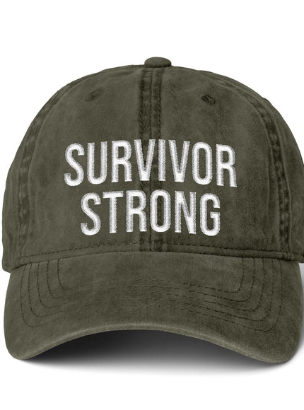 "Survivor Strong" Women's Pigment-Dyed Cap with Fashion Undervisor (Embroidery)