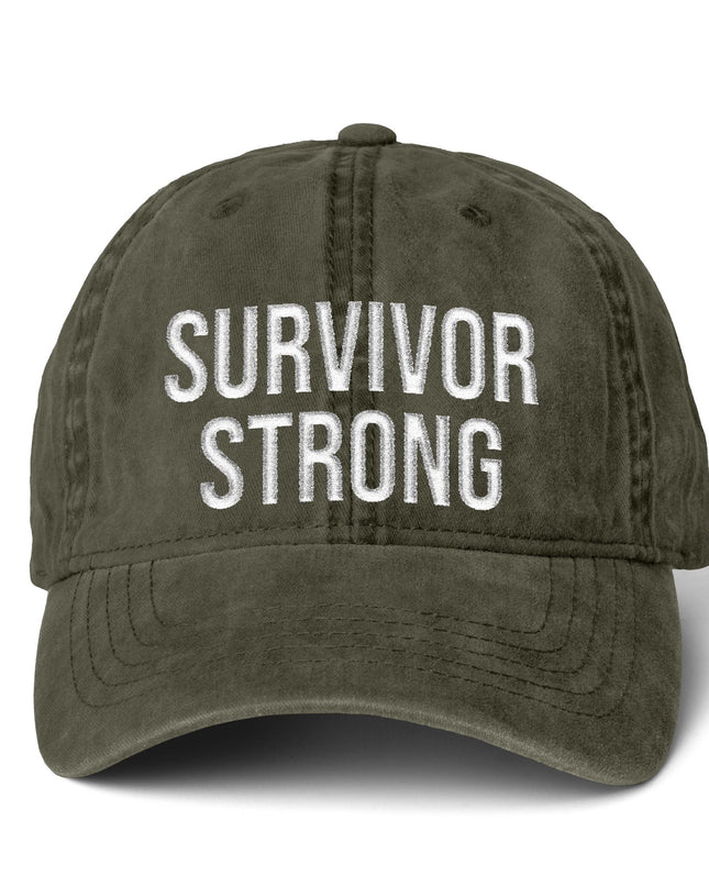 "Survivor Strong" Women's Pigment-Dyed Cap with Fashion Undervisor (Embroidery)