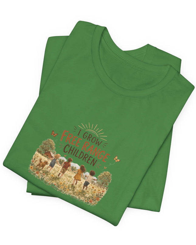 "I Grow Free Range Children" Unisex Jersey Cotton Tee