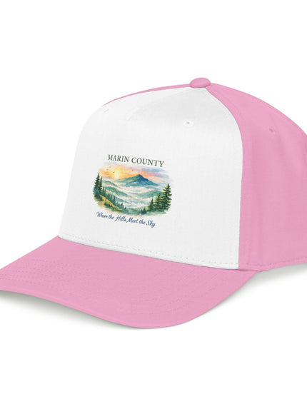 "Marin County, Where the Hills Meet the Sky" Mid Profile Baseball Cap