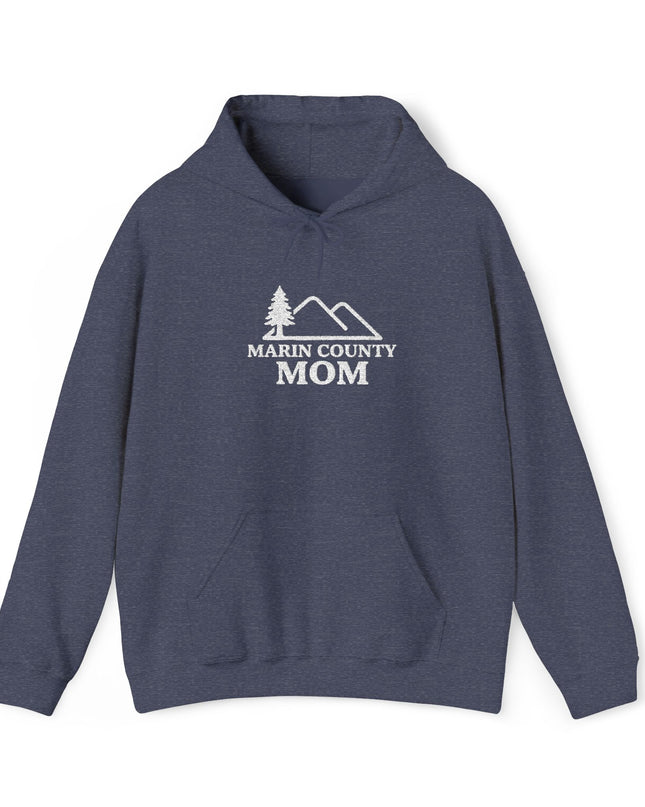 "Marin County Mom" Embroidered Unisex Heavy Blend Hooded Sweatshirt