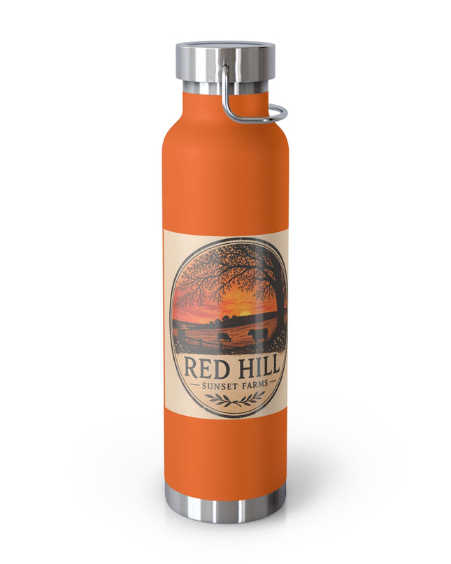"Red Hill Sunset Farms" Copper Vacuum Insulated Bottle, 22oz