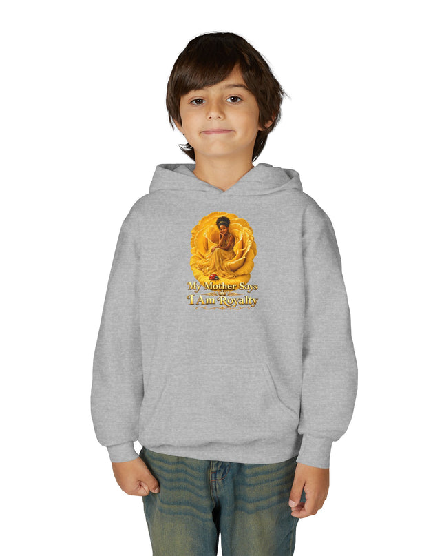 "My Mother Says I am Royalty" Youth Heavy Blend Hooded Sweatshirt