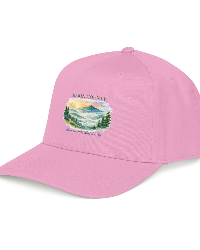 "Marin County, Where the Hills Meet the Sky" Mid Profile Baseball Cap