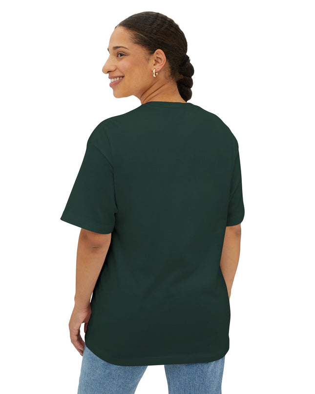 "GLOW Olive Earring Boxy" Oversized M 100% Cotton Tee