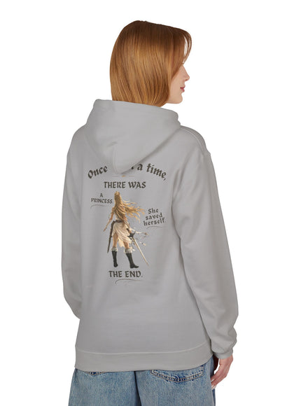 "She Saved Herself V1" (Ink both sides) Unisex Midweight Softstyle Fleece Hoodie