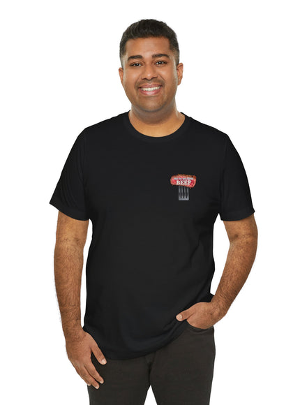"Grass Fed and Grass Finished Beef" Unisex Jersey Short Sleeve Tee