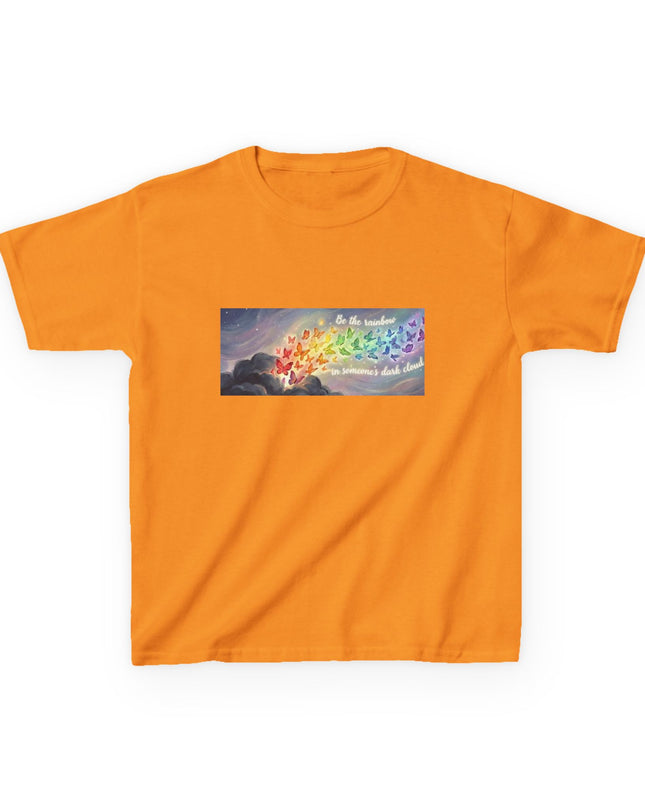 "Be the Rainbow in Someone's Dark Cloud" Kids Heavy Cotto Tee