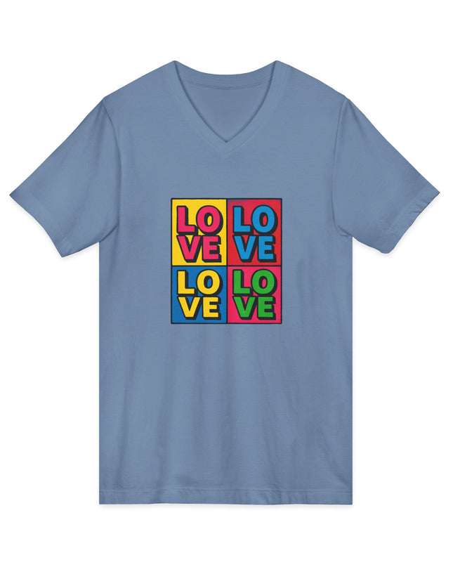 "Love, (Andy Warhol style)" Ladies' V-Neck T-Shirt
