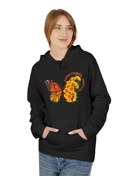 "Butterflies and Poppies Marin County, California" Unisex Midweight Softstyle Fleece Hoodie
