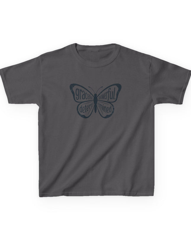 "Butterfly With Words" Kids Heavy Cotton Tee