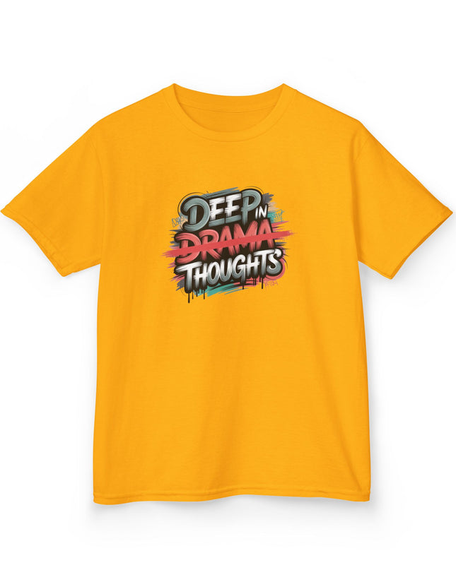 "Deep in Drama Thoughts" Kids Heavy Cotton Tee