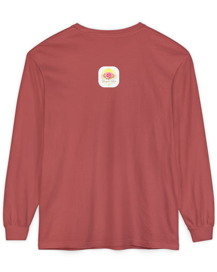 "Happy Valentine's Day" Unisex Garment-dyed Long Sleeve T-Shirt