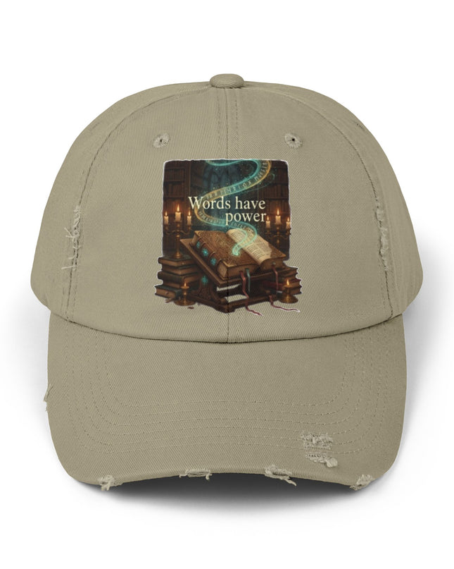 "Words Have Power" Unisex Distressed Cap
