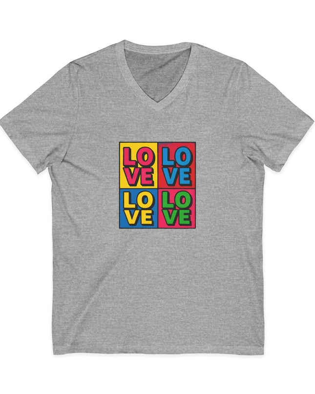 "Love, (Andy Warhol style)" Ladies' V-Neck T-Shirt