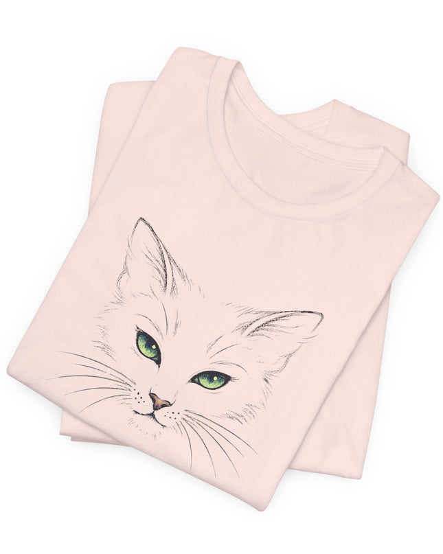 "Cat Face Sketch" Unisex Jersey Short Sleeve Tee