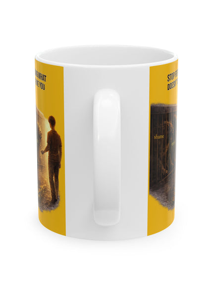 "Stop Feeding What Doesn't Serve You" Ceramic Mug, (11oz, 15oz)
