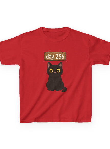 Day 256, no blinking black cat Kids Heavy Cotton Tee by Gildan 5000B