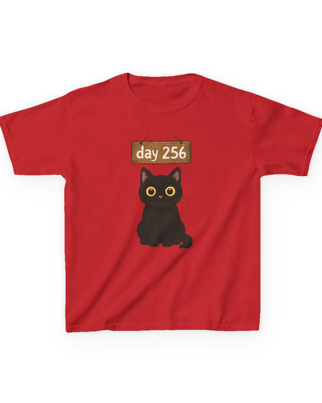 Day 256, no blinking black cat Kids Heavy Cotton Tee by Gildan 5000B