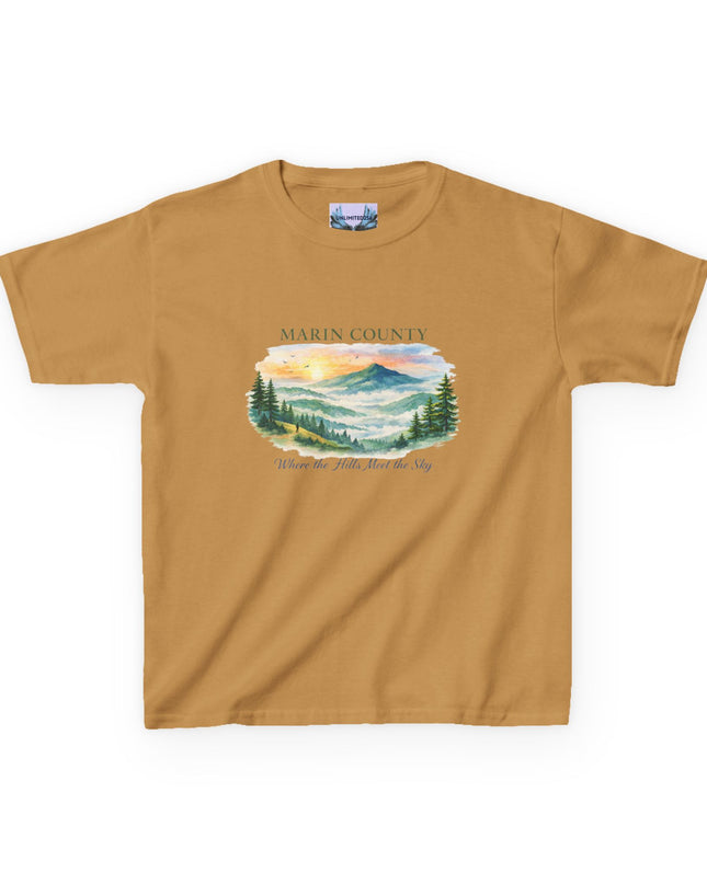 "Marin County, Where the Hills Meet the Sky" Kids Heavy Cotton Tee
