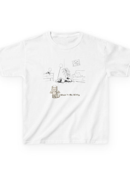 "Wasn't Me Kitty - Living Room" Kids Heavy Cotton Tee
