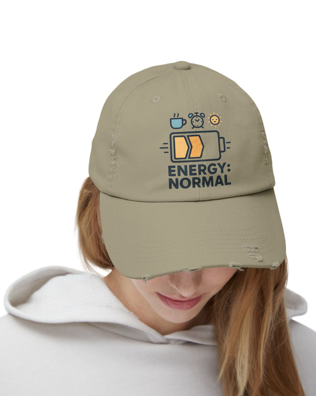 "Energy normal" Unisex Distressed Cap