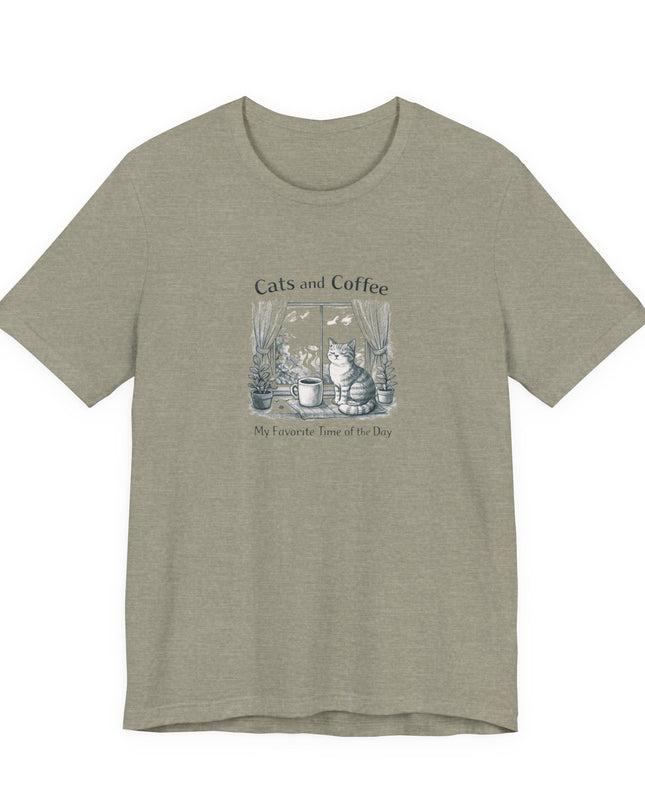 "Cats and Coffee" Unisex Jersey Short Sleeve Tee